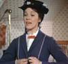 The photo image of Julie Andrews, starring in the movie "Mary Poppins"