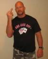 The photo image of Steve Austin, starring in the movie "Damage"