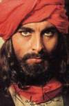 The photo image of Kabir Bedi, starring in the movie "The Lost Empire"