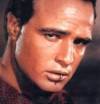 The photo image of Marlon Brando, starring in the movie "The Wild One"