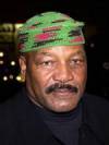 The photo image of Jim Brown, starring in the movie "The Running Man"