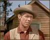 The photo image of James Coburn, starring in the movie "The Magnificent Seven"