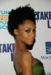 The photo image of Yaya DaCosta, starring in the movie "The Messenger"
