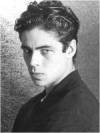 The photo image of Benicio Del Toro, starring in the movie "The Fan"