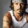 The photo image of Johnny Depp, starring in the movie "Blow"