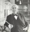 The photo image of Thomas A. Edison, starring in the movie "Naqoyqatsi: Life as War"