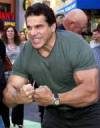 The photo image of Lou Ferrigno, starring in the movie "Pumping Iron"