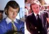The photo image of David Frost, starring in the movie "Malice in Wonderland"