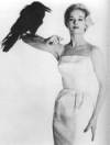 The photo image of Tippi Hedren, starring in the movie "The Birds"