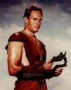The photo image of Charlton Heston, starring in the movie "Ben-Hur"