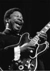 The photo image of B.B. King, starring in the movie "Soul Power"