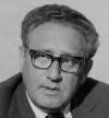 The photo image of Henry Kissinger, starring in the movie "Naqoyqatsi: Life as War"