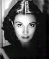 The photo image of Vivien Leigh, starring in the movie "Gone with the Wind"