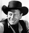 The photo image of Joel McCrea, starring in the movie "The Virginian"