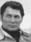 The photo image of Jack Palance, starring in the movie "Shane"