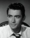 The photo image of Gregory Peck, starring in the movie "The Snows of Kilimanjaro"