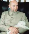 The photo image of Donald Pleasence, starring in the movie "THX 1138"