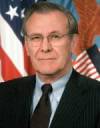 The photo image of Donald Rumsfeld, starring in the movie "Fahrenheit 9/11"