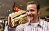 The photo image of Morgan Spurlock, starring in the movie "Super Size Me"