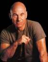The photo image of Patrick Stewart, starring in the movie "Robin Hood: Men in Tights"