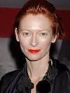The photo image of Tilda Swinton, starring in the movie "The Beach"