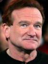 The photo image of Robin Williams, starring in the movie "August Rush"