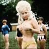 The photo image of Barbara Windsor, starring in the movie "Carry on Camping"