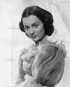 The photo image of Olivia de Havilland, starring in the movie "Not as a Stranger"