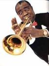 The photo image of Louis Armstrong, starring in the movie "Hello, Dolly!"