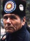 The photo image of Dennis Banks, starring in the movie "The Last of the Mohicans"
