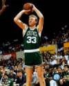 The photo image of Larry Bird, starring in the movie "Space Jam"