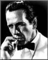 The photo image of Humphrey Bogart, starring in the movie "The Barefoot Contessa"