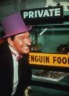 The photo image of Burgess Meredith, starring in the movie "Batman"