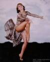 The photo image of Cyd Charisse, starring in the movie "Singin' in the Rain"