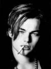 The photo image of Leonardo DiCaprio, starring in the movie "Titanic"