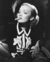 The photo image of Marlene Dietrich, starring in the movie "Witness for the Prosecution"