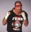 The photo image of Terry Funk, starring in the movie "Over the Top"