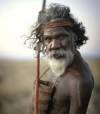 The photo image of David Gulpilil, starring in the movie "Crocodile Dundee"