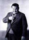 The photo image of Oliver Hardy, starring in the movie "Helpmates"