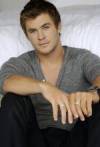 The photo image of Chris Hemsworth, starring in the movie "A Perfect Getaway"
