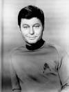 The photo image of DeForest Kelley, starring in the movie "Star Trek: The Motion Picture"