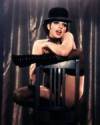 The photo image of Liza Minnelli, starring in the movie "Cabaret"