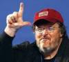 The photo image of Michael Moore, starring in the movie "Roger & Me"