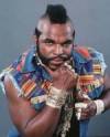The photo image of Mr. T, starring in the movie "Rocky III"