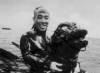 The photo image of Haruo Nakajima, starring in the movie "Son of Godzilla"