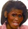 The photo image of Michelle Obama, starring in the movie "By the People: The Election of Barack Obama"