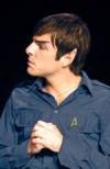 The photo image of Zachary Quinto, starring in the movie "Star Trek"
