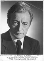 The photo image of Claude Rains. Down load movies of the actor Claude Rains. Enjoy the super quality of films where Claude Rains starred in.