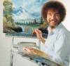 The photo image of Bob Ross, starring in the movie "Love Takes Wing"