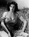 The photo image of Jane Russell, starring in the movie "Gentlemen Prefer Blondes"